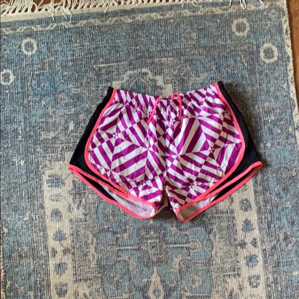 Fun pattern workout shorts